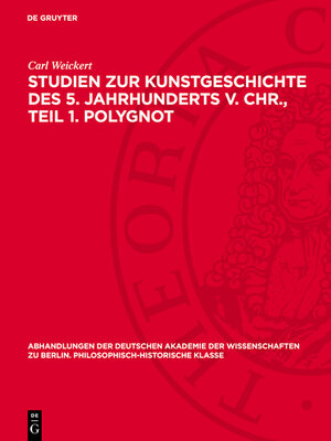 cover image of Studien zur Kunstgeschichte des 5. Jahrhunderts v. Chr., Teil 1. Polygnot